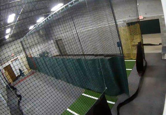 Fast-Pitch softball and Slow-Pitch softball cages with Automatic Pitching Machines