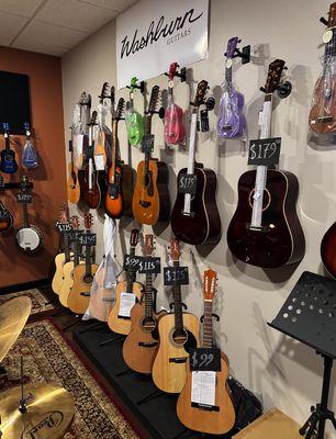 Acoustic guitars galore!
