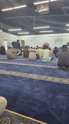 Inside the masjid