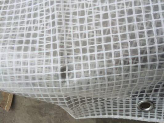 heavy duty clear poly tarp! in my mind, much better than the standard blue fare at big box stores. omg am i actually reviewing a tarp?!...!