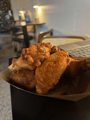 Double fried chicken wings