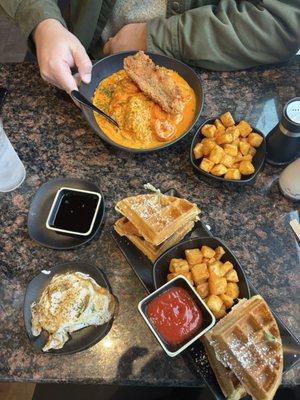 Shrimp & Grits plus catfish + waffle sliders