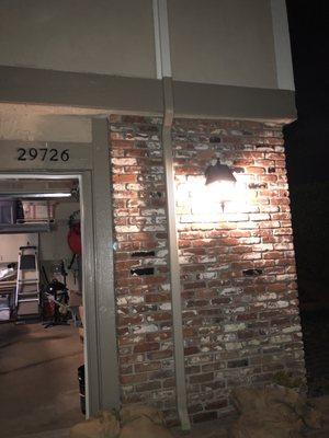 Not the best photo but my new two toned downspout!