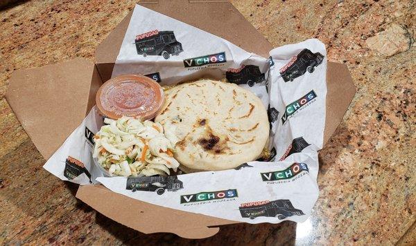 Chicken, spinach, and cheese pupusas