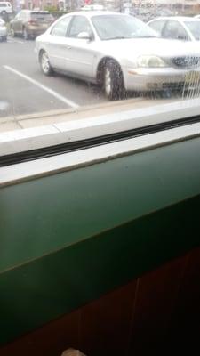 Good food, gross ambience. Clean up your dirty windows!