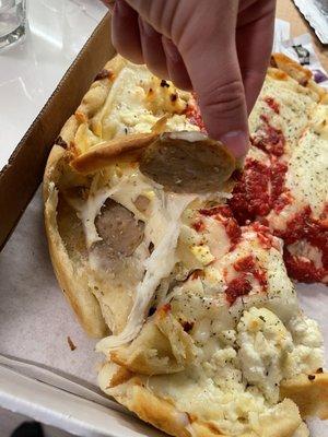 "Sausage and mushroom"