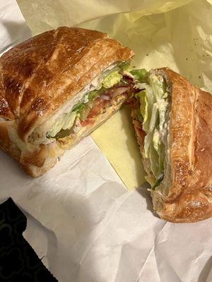 Croissant Sandwich (Turkey with added mustard)