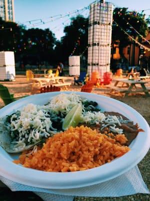 Carne asada taco plate
