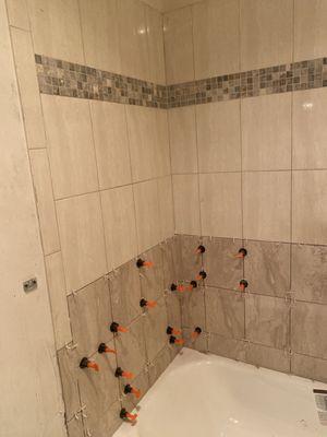 This is my tiles that were done after they broke them down. They couldn't even match them!?