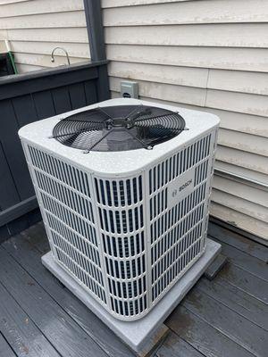 Condenser on roof.