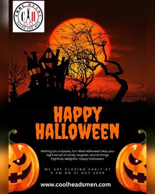 Wishing everyone a spooky, fun filled Halloween!
*** We are closing early at 5 pm on 31st October 2025.