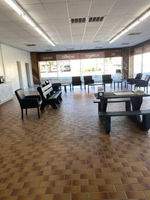 Inside the shop is nice and clean very well organized.