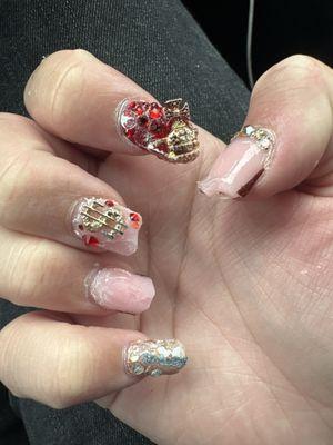 They told me to leave with my nails like this after telling me I needed to leave both my hands submerged in acetone