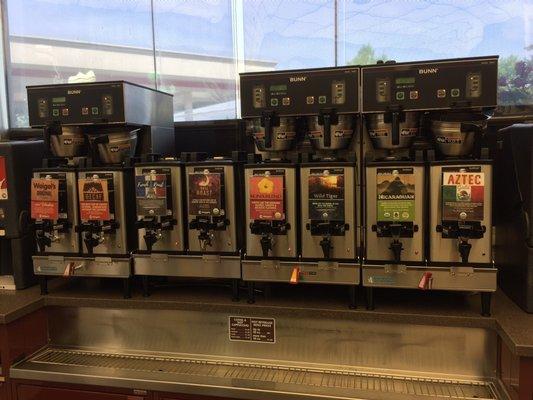 8 types of coffee for about $1 plus tax, several organic blends!