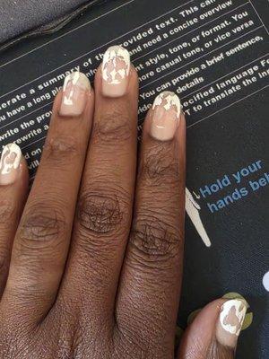 Scrapped unaddressed nail beds