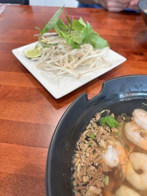 Bean sprouts and Thai basil for your pho