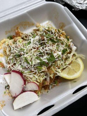 potato tacos!!! 3 for $6.50