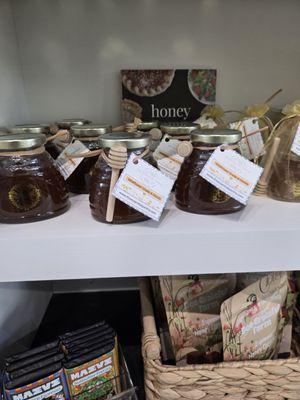 Their honey and honey combs are locally sourced from the area!!