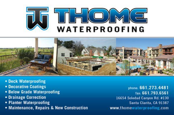We offer a variety of waterproofing services.