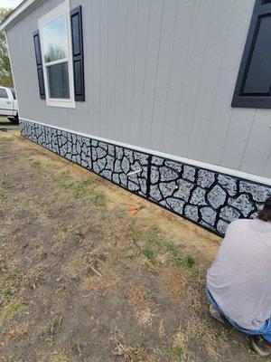 After skirting installation