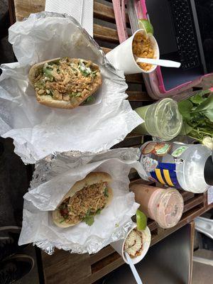 Mexican hot dogs & elotes