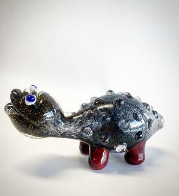 Looking for an attractive head glass to stand out in your group. Why don't you stop by and look at this beautiful tortoise glass pipe?