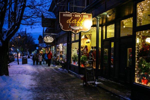 Downtown Ellicottville has wonderful shops and restaurants