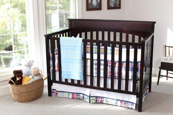 Light Blue and White - Custom Baby Name Blanket from The Blanket Lady in Rochester Hills, Michigan. Ships worldwide!