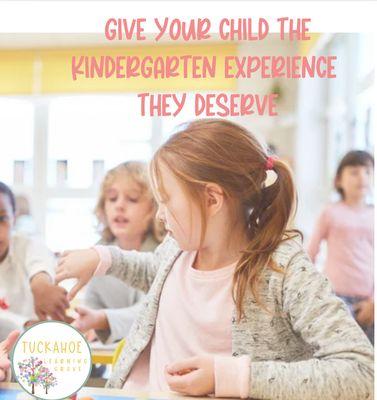 Your child deserves a kindergarten experience that values playful, active learning.