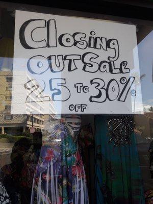 20190327 Closing Sale