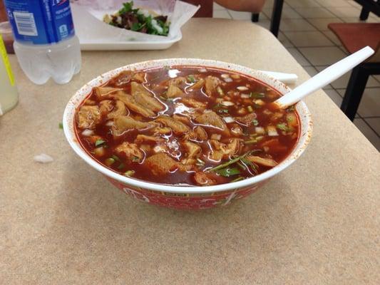 never had a bowl of menudo you got to try it. this place has great menudo. It's tripe so not healthiest meal but who cares.