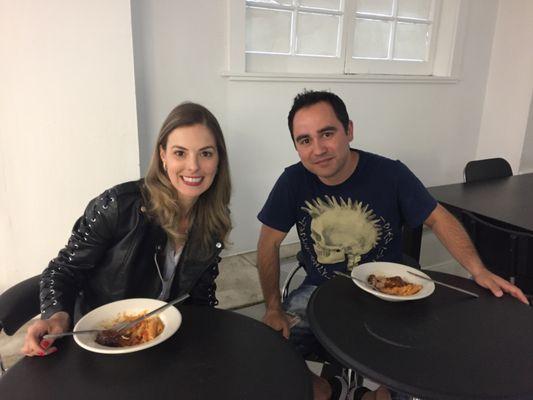 dinner party - the cutest couple from Brazil