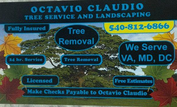 Octavio Claudio Tree Service And Landscaping