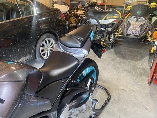 Cleaned back wheel and seats