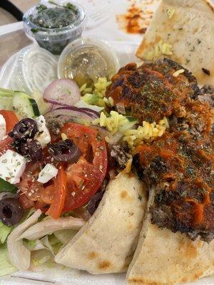 Hot and fresh kafta plate