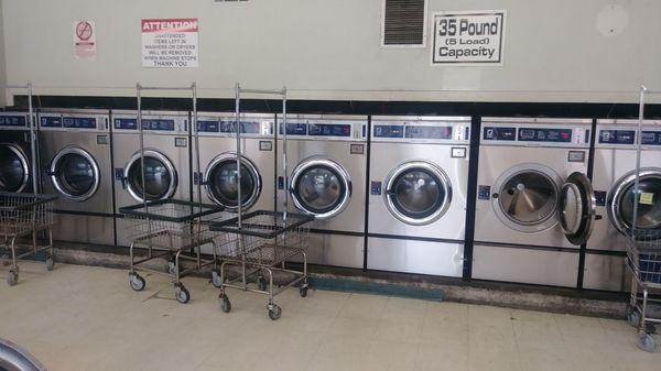 Some of the washers on the North wall