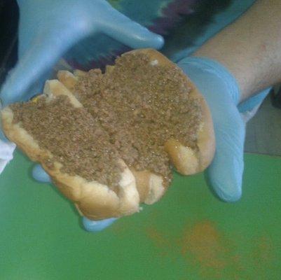 Three with meat and everything