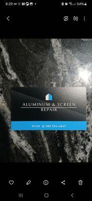 Aluminum & Screen Repair