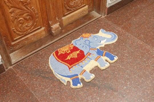 Indian elephant coconut fiber doormat