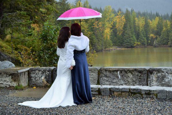 Skaters Cabin on the shore of Mendenhall lake