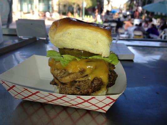 A new menu item...a stuffed mushroom slider. It was huge and tasted awesome