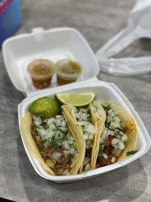 Pastor & Picadillo tacos