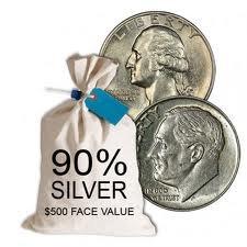 PRE 1964 LEGAL TENDER 90% PERCENT SILVER COIN BAGS AS LOW AS *** $0.56 CENTS *** OVER SPOT FOR LEGAL TENDER COINS, MUCH LESS THAN THE COST O