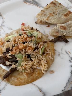 Steak plater and Steak quesadilla