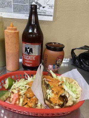 Fish and shrimp tacos.BYOB!!!