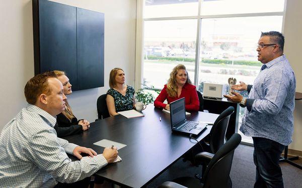 Friendly Guy Insurance Automobile Coverage Meeting