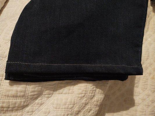 Perfectly hemmed pants.