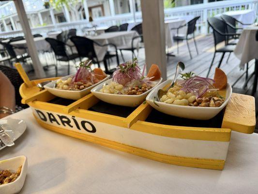 Ceviche sampler