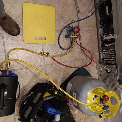 Compressor and drier replacement for 134A refrigerator