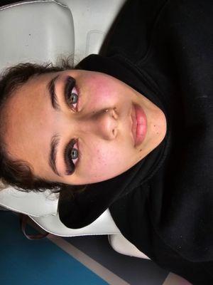 Volume Cat Eye with a pop of purple.